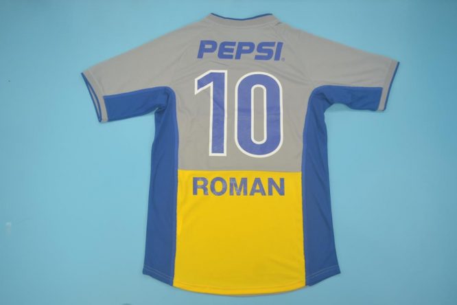 Roman Riquelme Nameset, Boca Juniors 2002-2003 Away Short-Sleeve Jersey