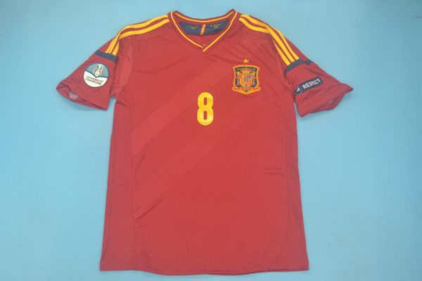 Xavi Nameset Front, Spain 2012 Home Short-Sleeve Kit