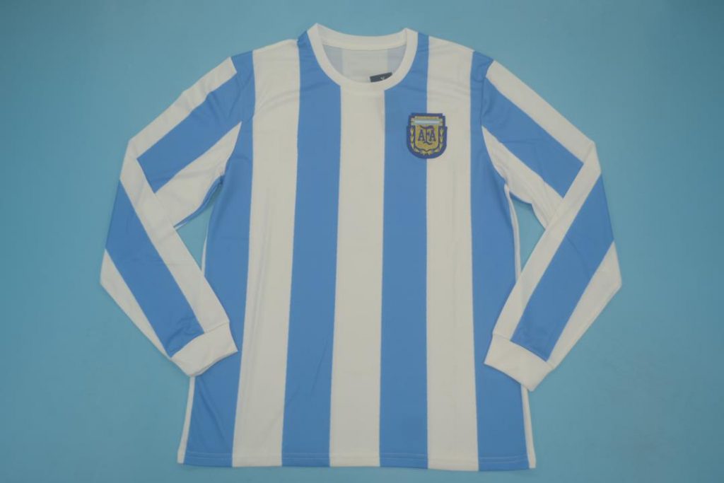 1986 Argentina Fußball Trikot Jersey #10 Maradona Vintage Retro Langarm Shirt 