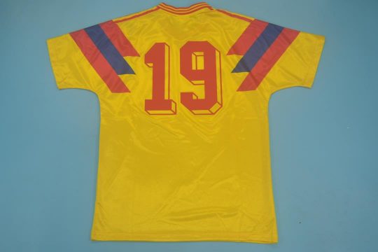 #19 Nameset, Colombia 1990 Away Short-Sleeve Kit