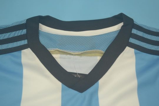 Shirt Collar Front, Argentina 2014 Home Short-Sleeve Kit