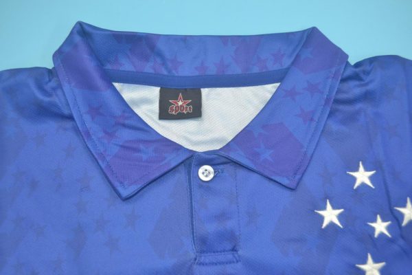 Shirt Collar Front, Cruzeiro 1993-1994 Home Short-Sleeve Kit