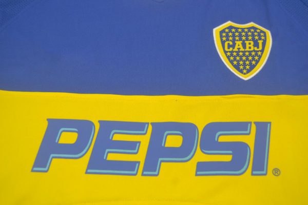 Shirt Front Closeup, Boca Juniors 2003-2004 Home Short-Sleeve Kit