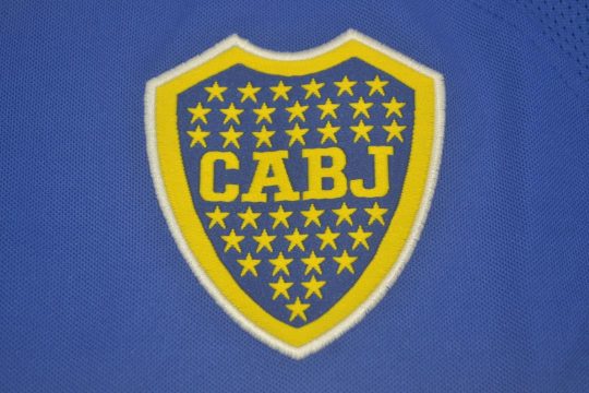 Shirt Boca Juniors Emblem, Boca Juniors 2003-2004 Home Long-Sleeve Kit