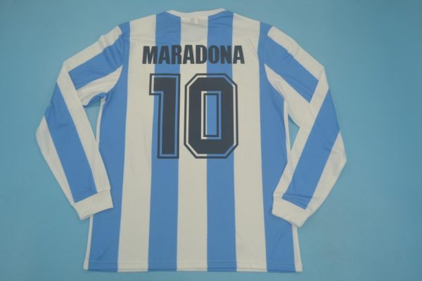 Maradona Nameset, Argentina 1986 Home Long-Sleeve Kit, Argentina 1986 Home Long-Sleeve Kit