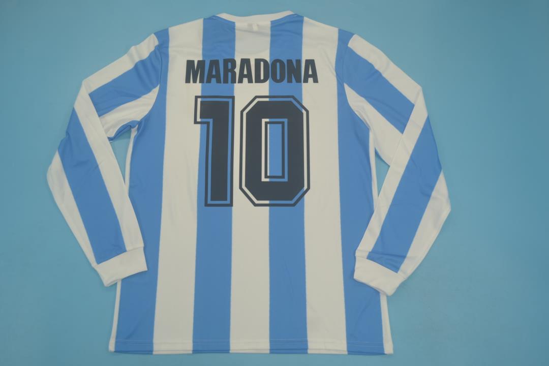 Argentina 1986 Home Long-Sleeve Football Shirt [As worn by Maradona,  Burruchaga & Borghi]