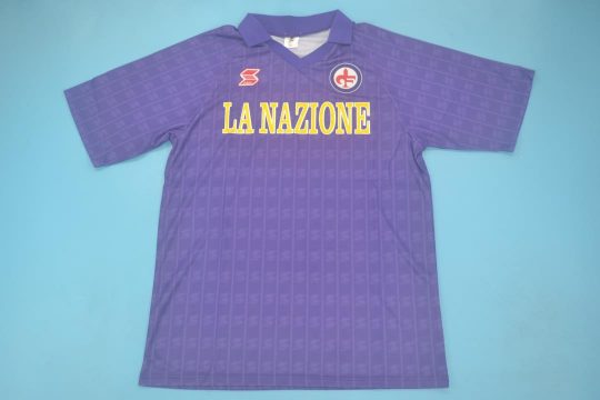 Shirt Front, Fiorentina 1989-1990 Home Short-Sleeve Kit