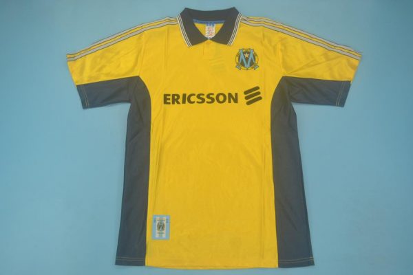Shirt Front, Olympique Marseille 1998-1999 Third Yellow Short-Sleeve