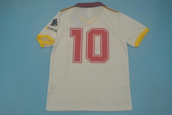 #10 Nameset, AS Roma 1991-1992 Away White Short-Sleeve Kit