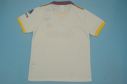 Shirt Back Blank, AS Roma 1991-1992 Away White Short-Sleeve Kit