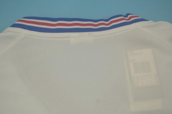 Shirt Collar Back, France 1996 Away White Short-Sleeve Kit