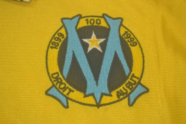 Shirt OM Logo, Olympique Marseille 1998-1999 Third Yellow Short-Sleeve