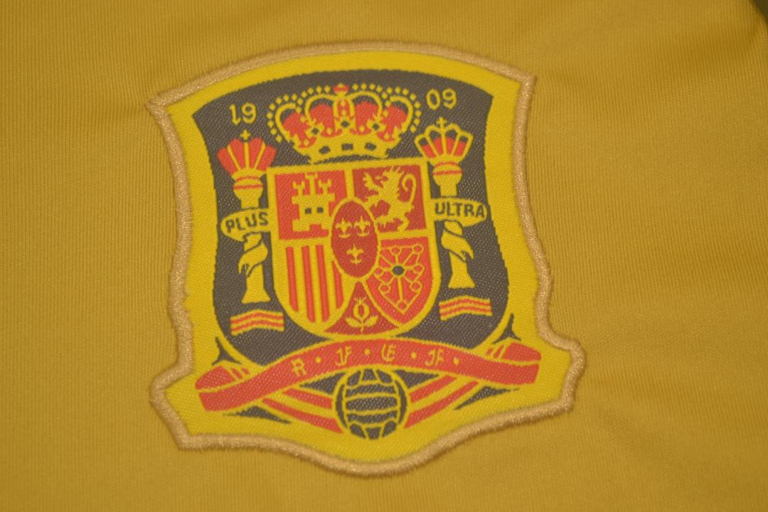 Spain Home Euro 2008 Away Gold Retro Jersey [Free Shipping]