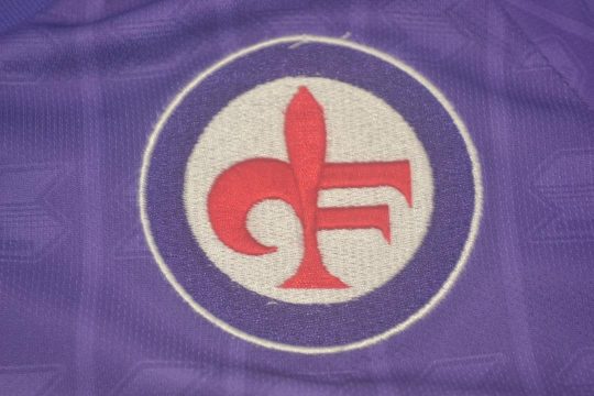 Shirt Fiorentina Logo, Fiorentina 1989-1990 Home Short-Sleeve Kit