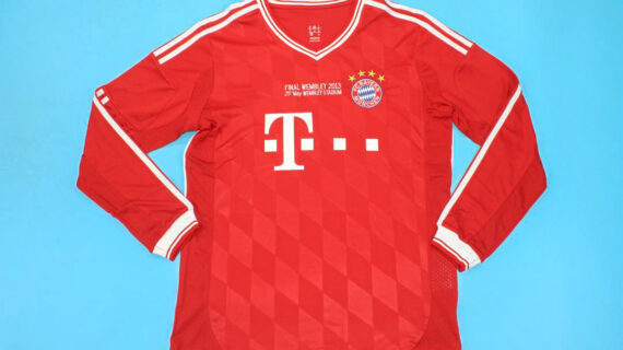 Shirt Front, Bayern Munich 2012-2013 Home UCL Final Edition Long-Sleeve Kit