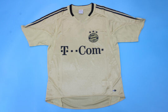 Shirt Front, Bayern Munich 2004-2006 Away Gold Short-Sleeve Jersey/Kit