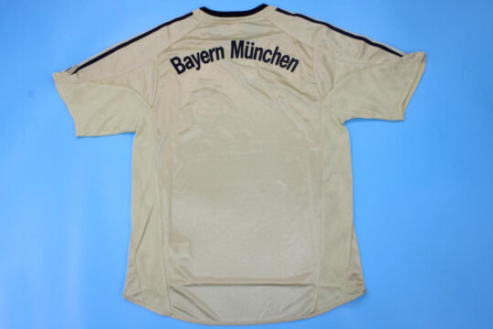 Shirt Back Blank, Bayern Munich 2004-2006 Away Gold Short-Sleeve Jersey/Kit