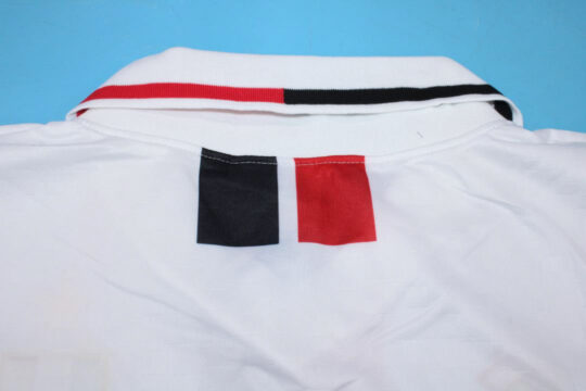 Shirt Collar Back, AC Milan 1995-1997 Away White Short-Sleeve Kit