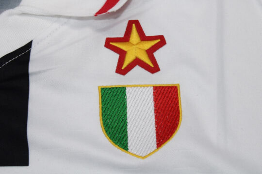 Shirt Scudetto Logo, AC Milan 1995-1997 Away White Short-Sleeve Kit