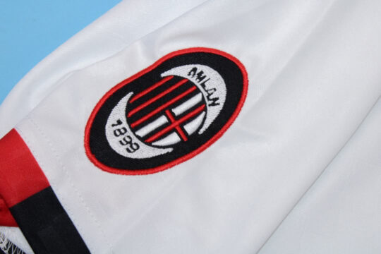 AC Milan Sleeve Logo, AC Milan 1995-1997 Away White Short-Sleeve Kit