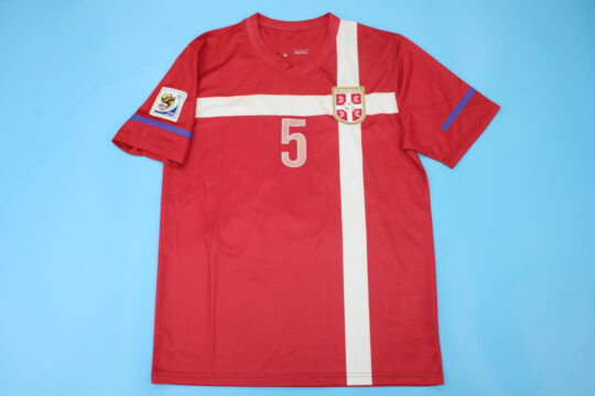 Vidic Nameset Front, Serbia 2010 Home Short-Sleeve Kit