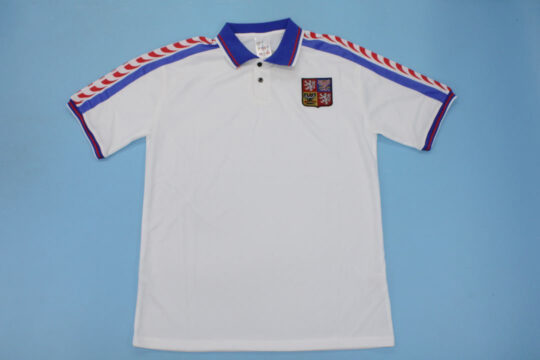 Shirt Front, Czech Republic 1996 Euros Away Short-Sleeve Kit