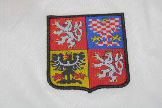 Shirt Czech Republic Logo, Czech Republic 1996 Euros Away Short-Sleeve Kit