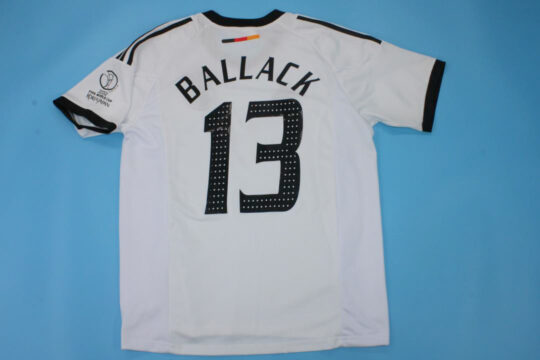 Ballack Nameset, Germany 2002 Home Short-Sleeve Jersey/Kit