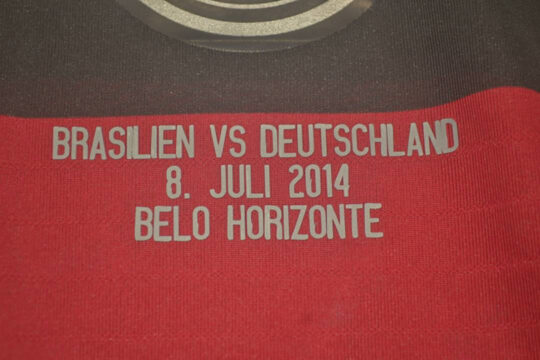 Brazil vs Germany Imprint Closeup, Germany 2014 Away Short-Sleeve Jersey/Kit