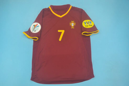 Figo Nameset Front, Portugal 2000-2002 Home Short-Sleeve Kit