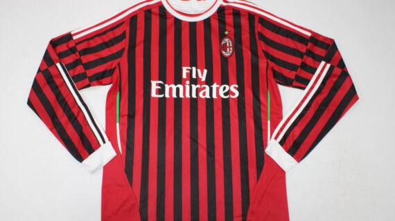 Shirt Front, AC Milan 2011-2012 Home Long-Sleeve Jersey
