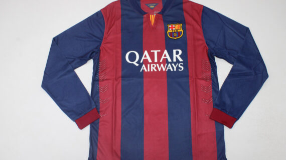 Shirt Front, Barcelona 2014-2015 Home Long-Sleeve