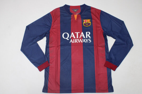 Shirt Front, Barcelona 2014-2015 Home Long-Sleeve