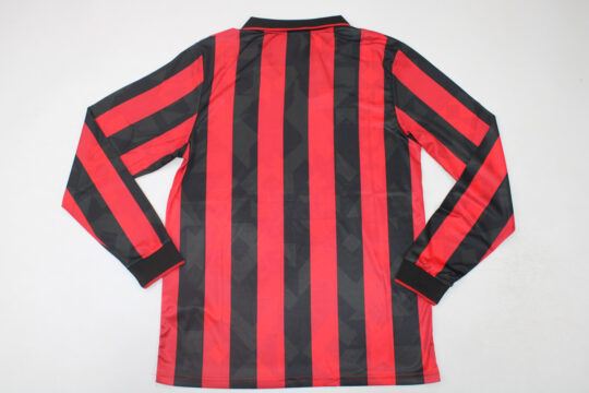 Shirt Back Blank, AC Milan 1993-1994 Home Long-Sleeve