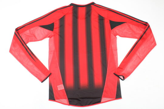 Shirt Back Blank, AC Milan 2004-2005 Home Long-Sleeve Jersey