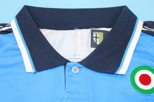 Shirt Collar Front, Parma 1999-2000 Goalkeeper Home Short-Sleeve Kit