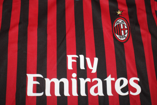 Shirt Front Closeup, AC Milan 2011-2012 Home Long-Sleeve Jersey