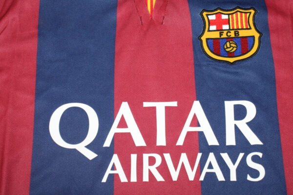 Shirt Front Closeup, Barcelona 2014-2015 Home Long-Sleeve