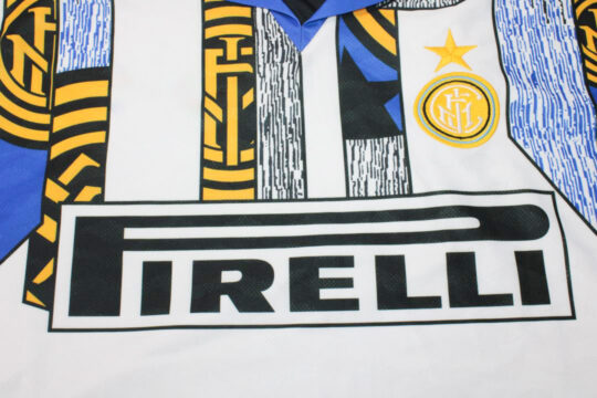 Shirt Front Closeup, Inter Milan 1995-1996 Third Short-Sleeve Kit-1996 Away Short-Sleeve Jersey