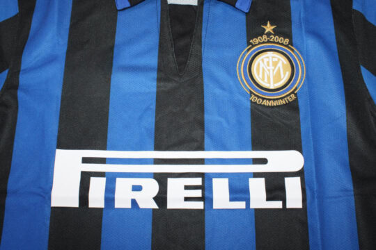Shirt Front Closeup, Inter Milan 2007-2008 Home Short-Sleeve Jersey