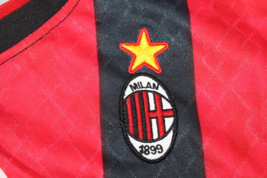 Shirt AC Milan Emblem, AC Milan 1995-1996 Home Short-Sleeve Jersey