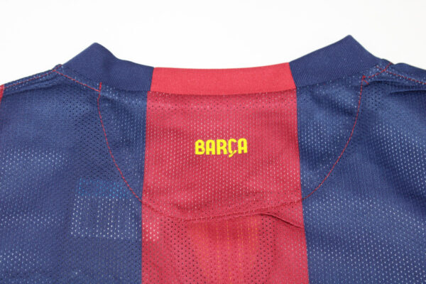 Shirt Collar Back, Barcelona 2014-2015 Home Long-Sleeve