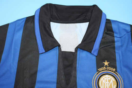 Shirt Collar Front, Inter Milan 2007-2008 Home Short-Sleeve Jersey