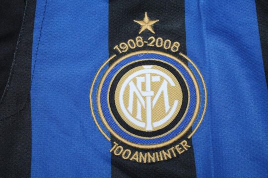 Shirt Inter Emblem, Inter Milan 2007-2008 Home Short-Sleeve Jersey