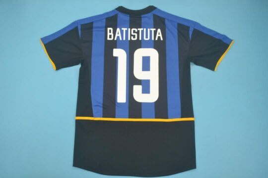 Batistuta Nameset, Inter Milan 2002-2003 Home Short-Sleeve Jersey