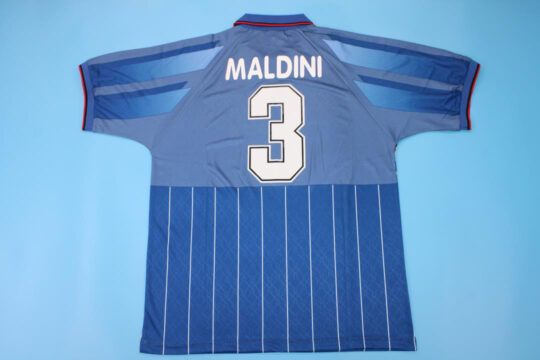 Maldini Nameset, AC Milan 1995-1996 Fourth Short-Sleeve Jersey