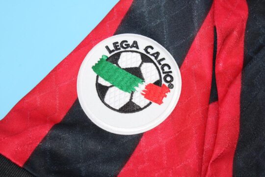 Serie A Patch, AC Milan 1995-1996 Home Short-Sleeve Jersey