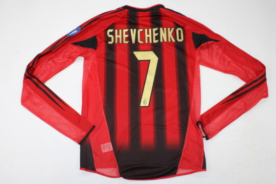 Shevchenko Nameset, AC Milan 2004-2005 Home Long-Sleeve Jersey
