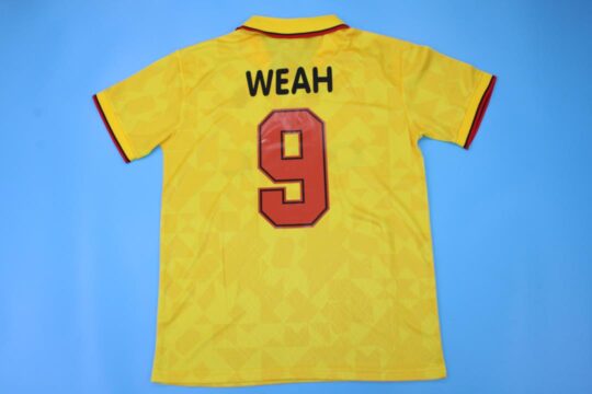 Weah Nameset, AC Milan 1995-1996 Third Short-Sleeve Jersey