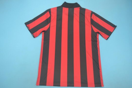 Shirt Back Blank, AC Milan 1988-1989 Home Short-Sleeve Jersey, Kit